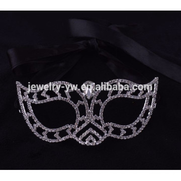 fashion metal silver plated crystal party mask masquerade masks